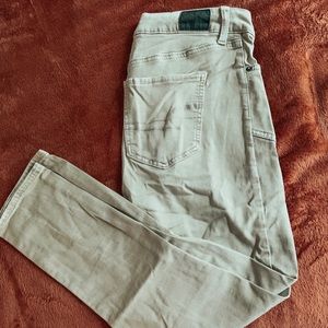 American Eagle tan skinny jeans